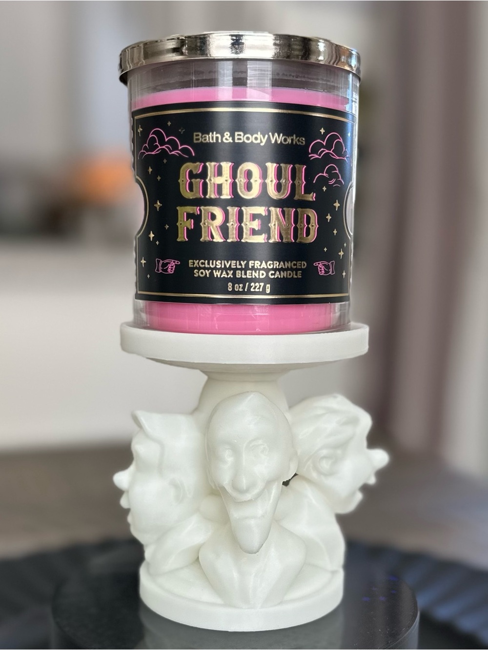Disney Haunted Mansion Singing Busts Single Wick Candle Holder Bath & Body Works